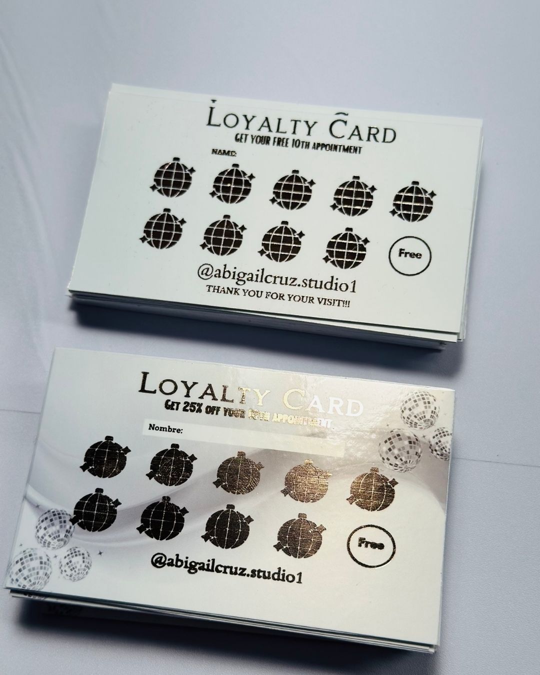 Tarjetas con Foil