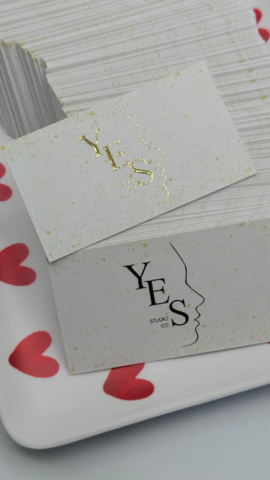 Raised foil business cards